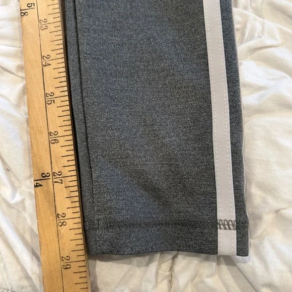 Adidas Climalite Athletic Leggings Grey White Stripe‎ Womens Size S Yoga Running - Picture 7 of 8